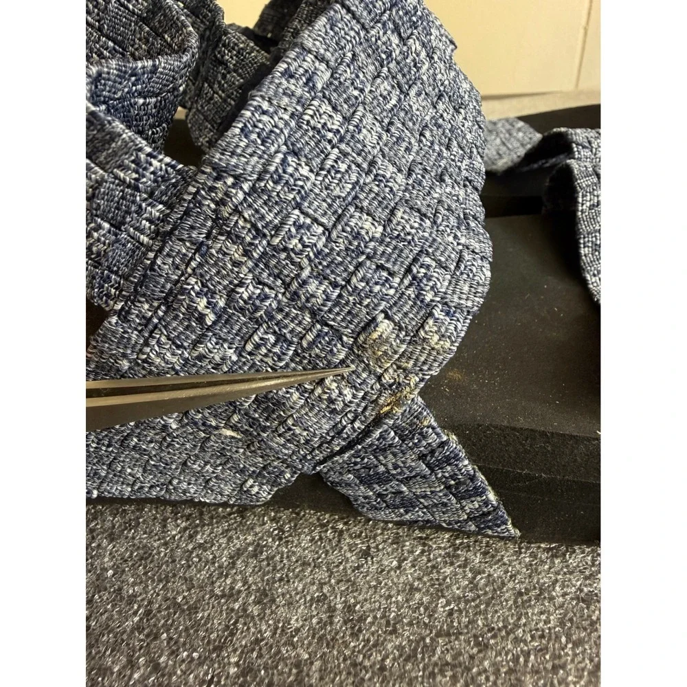 Yellow Box Sandals Women's 9 Blue Fabric Woven Elastic Comfort Slingback Sandals - Picture 7 of 11
